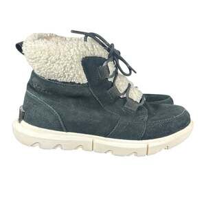 Sorel Women's Explorer™ II Carnival Cozy Boot Black/Sea Salt 8 B - Medium suede
